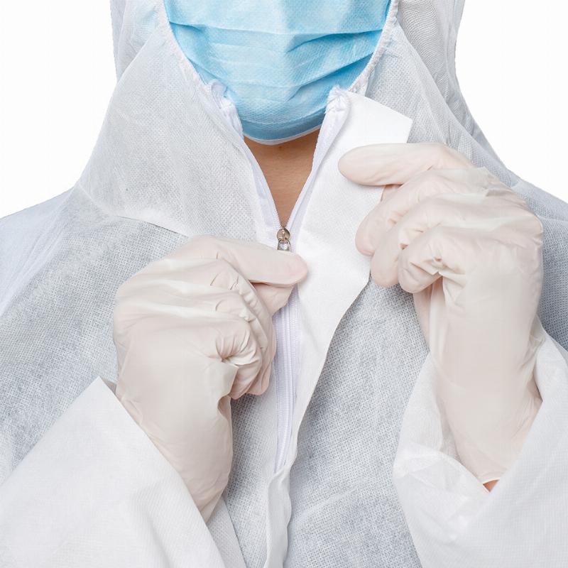 Комбінезон ізоляційний, медичний захисний, розмір XXL(58-60), з капюшоном, на блискавці, спанбонд 30 g/m2(г/м2), нестерильний, одн.вик.,ТМ «АХІЛЛ»